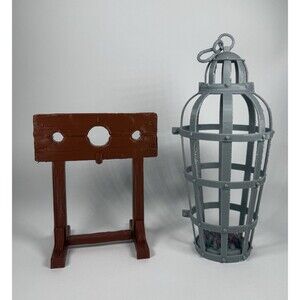 Aurora Monster Scenes-Style Hanging Cage  & Pillory Torture Devices Toys